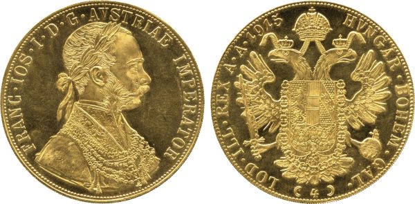 Austria 4 Ducat Restrike 1915 - Image 2