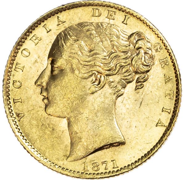 Young Head Victoria Sovereign with Shield Reverse (minted from 1838-1887)