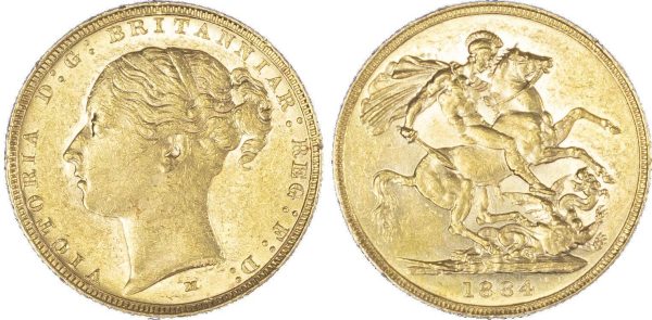 Young Head Victoria Sovereign with St George Reverse (minted from 1871 to 1887) - Image 2